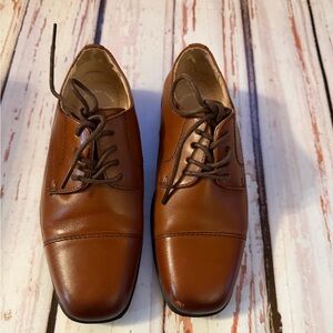 Boys Brown  Leather Dress Shoes